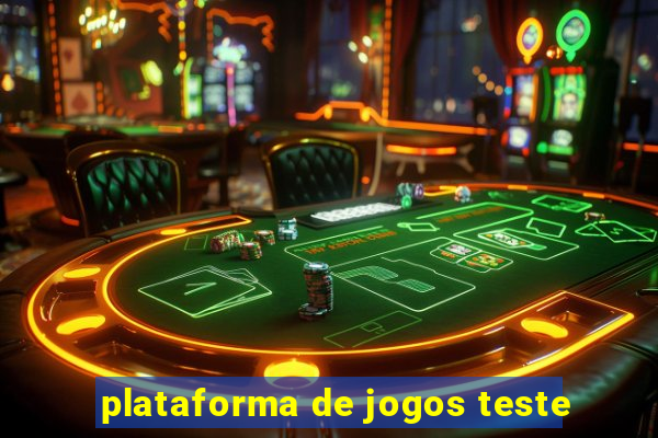 plataforma de jogos teste